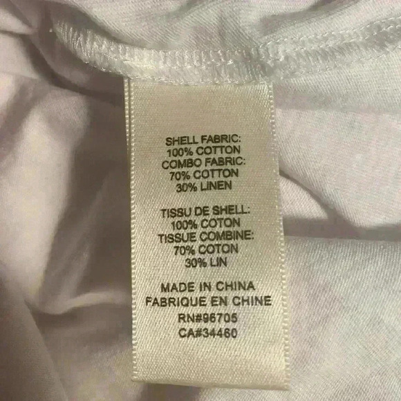 NWOT Rebecca Taylor soft white cotton T shirt with puffy sleeves in blue… - Picture 10 of 11